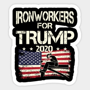 Ironworkers For Trump 2020 Ironworker Sticker